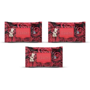 3 Paket Red Rose Islak Havlu Mendil 90 Adet Kapaklı Gül Kokulu
