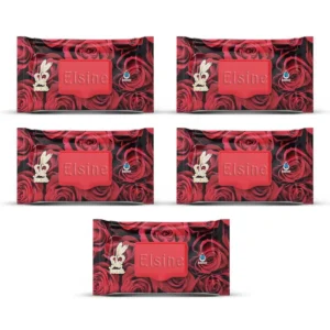 5 Paket Red Rose Islak Havlu Mendil 90 Adet Kapaklı Gül Kokulu