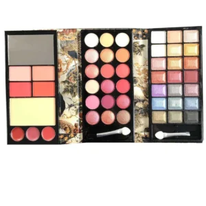 Çantalı Taşınabilir Aynalı Allık ve Far Makyaj Seti