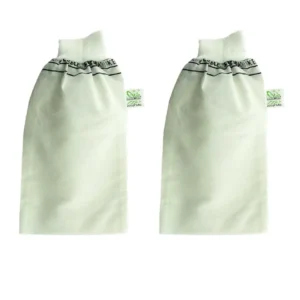 2 Adet Beyaz Banyo Hamam Kesesi Lastikli 25x17 Cm