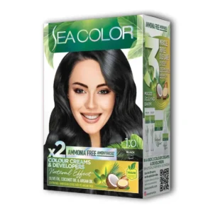 2 Tüp Krem Saç Boyası Seti Siyah No:1.0