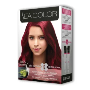 2 Tüp Krem Saç Boyası Seti Çilek Kırmızısı No:5.65