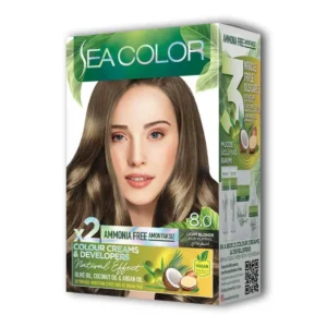 2 Tüp Krem Saç Boyası Seti Açık Kumral No:8.0