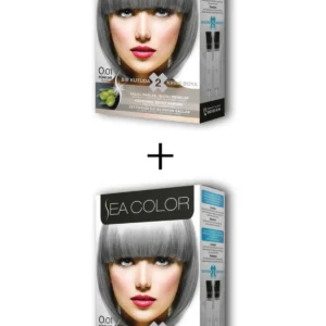 2X2 Tüp Krem Saç Boyası Seti Füme Gri No:0.01