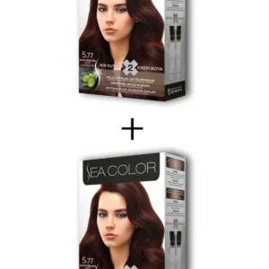 2X2 Tüp Krem Saç Boyası Seti Sıcak Çikolata No:5.77