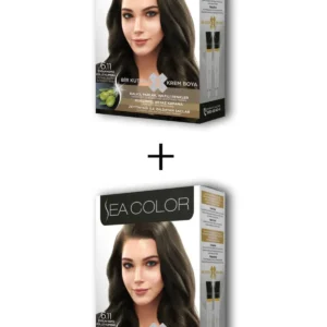 2X2 Tüp Krem Saç Boyası Seti Yoğun Koyu Küllü Kumral No:6.11