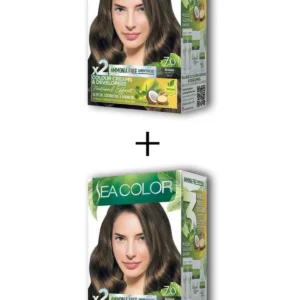 2X2 Tüp Krem Saç Boyası Seti Kumral No:7.0