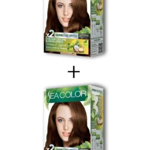 2X2 Tüp Krem Saç Boyası Seti Koyu Karamel No:7.7