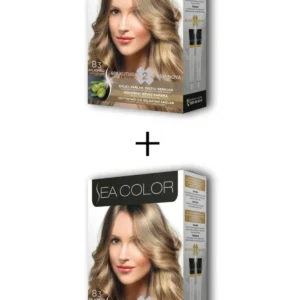 2X2 Tüp Krem Saç Boyası Seti Bal Köpüğü No:8.3