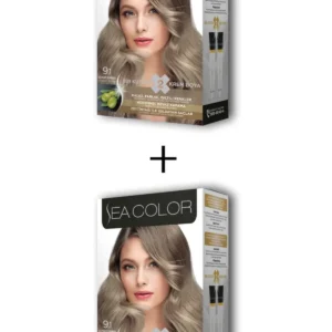 2X2 Tüp Krem Saç Boyası Seti Elmas Sarısı No:9.1