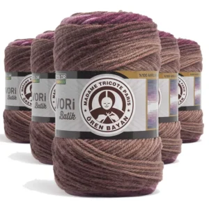 5 Adet Favori Batik El Örgü Ipliği 100 Gr 909