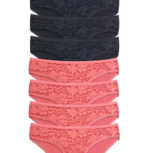 8 Adet Önü Dantelli Transparan Kadın Slip Külot S24