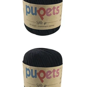 2 Adet Flo Nubuk Kadife Çanta Şapka Aksesuar İpi Siyah