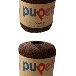 2 Adet Flo Nubuk Kadife Çanta Şapka Aksesuar İpi Kahve