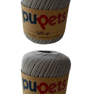 2 Adet Flo Nubuk Kadife Çanta Şapka Aksesuar İpi Koyu Gri