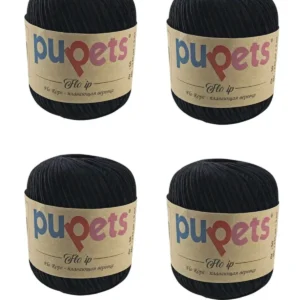 4 Adet Flo Nubuk Kadife Çanta Şapka Aksesuar İpi Siyah