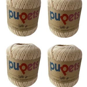 4 Adet Flo Nubuk Kadife Çanta Şapka Aksesuar İpi Bej