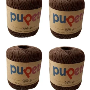 4 Adet Flo Nubuk Kadife Çanta Şapka Aksesuar İpi Kahve