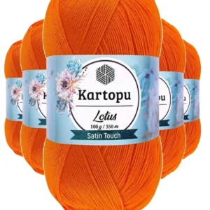 5 Adet Lotus Bikini Büstiyer Bluz Örgü İpi K273 Turuncu