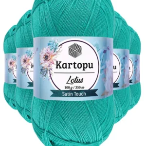 5 Adet Lotus Bikini Büstiyer Bluz Örgü İpi K440 Yeşil