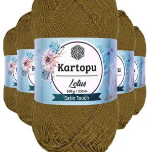 5 Adet Lotus Bikini Büstiyer Bluz Örgü İpi K440 Yeşil