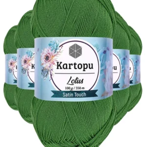 5 Adet Lotus Bikini Büstiyer Bluz Örgü İpi K486 Çam Yeşili