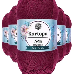 5 Adet Lotus Bikini Büstiyer Bluz Örgü İpi K747 Mürdüm