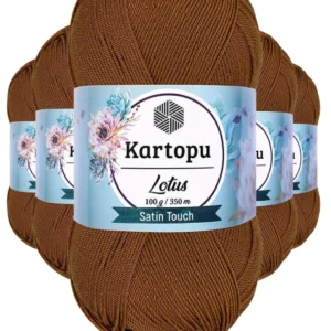 5 Adet Lotus Bikini Büstiyer Bluz Örgü İpi K840 Koyu Hardal