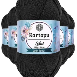 5 Adet Lotus Bikini Büstiyer Bluz Örgü İpi K940 Siyah