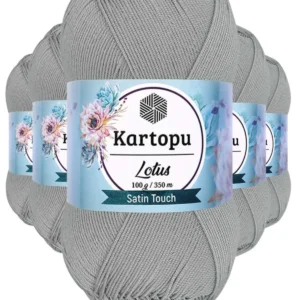 5 Adet Lotus Bikini Büstiyer Bluz Örgü İpi K941 Açık Gri