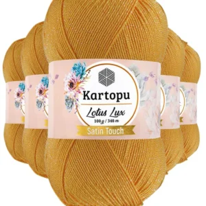 5 Adet Lotus Lux Bikini Büstiyer Bluz Simli Örgü İpi K318 Koyu Sarı