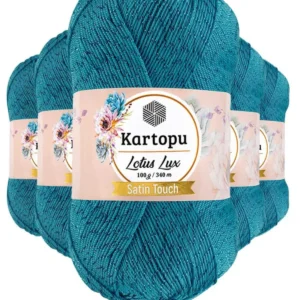 5 Adet Lotus Lux Bikini Büstiyer Bluz Simli Örgü İpi K512 Turquaz