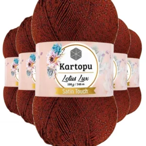 5 Adet Lotus Lux Bikini Büstiyer Bluz Simli Örgü İpi K834 Taba