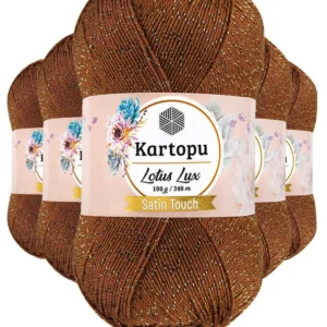 5 Adet Lotus Lux Bikini Büstiyer Bluz Simli Örgü İpi K840 Koyu Hardal