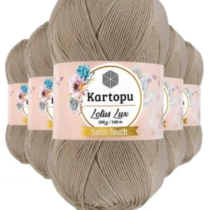 5 Adet Lotus Lux Bikini Büstiyer Bluz Simli Örgü İpi K861 Bej