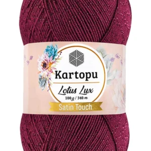 Lotus Lux Bikini Büstiyer Bluz Simli Örgü İpi K747 Vişne