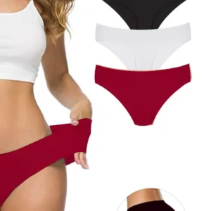3 Adet Kadın Dikişsiz Lazer Kesim Esnek İz yapmayan Külot S5