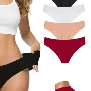 4 Adet Kadın Dikişsiz Lazer Kesim Esnek İz yapmayan Külot S5