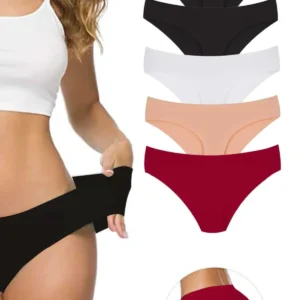 5 Adet Kadın Dikişsiz Lazer Kesim Esnek İz yapmayan Külot S5