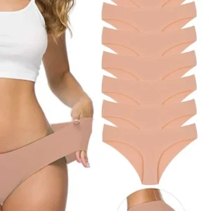 8 Adet Kadın Dikişsiz Lazer Kesim Esnek İz yapmayan Külot Ten