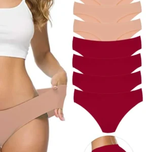 8 Adet Kadın Dikişsiz Lazer Kesim Esnek İz yapmayan Külot S6