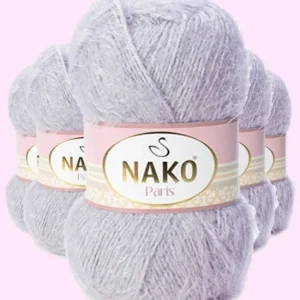 5 Adet Paris El Örgü ipi Yünü Pembeli Gri 3079