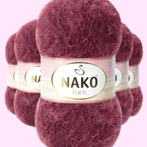 5 Adet Paris El Örgü ipi Yünü Bordo 11273