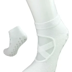 Kaydırmaz Taban Kadın Dans Pilates Ve Yoga Çorabı Beyaz