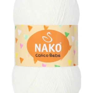 Calico Bebe Pamuklu Bebek Ve Battaniye Örgü Ipi 208 Beyaz