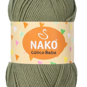 Calico Bebe Pamuklu Bebek Ve Battaniye Örgü Ipi 13285 Haki