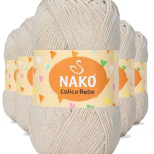 5 Adet Calico Bebe Pamuklu Bebek Ve Battaniye Örgü Ipi 10889 Ten