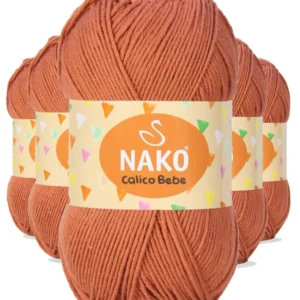 5 Adet Calico Bebe Pamuklu Bebek Ve Battaniye Örgü Ipi 13287 Taba