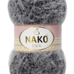 Paris El Örgü ipi Yünü Gri Siyah 21305