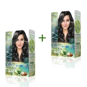 2 Paket Natural Beauty Amonyaksız Saç Boyası 1.0 Siyah